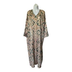 Mary McFadden Vintage Caftan Silky Satin Excellent One Size